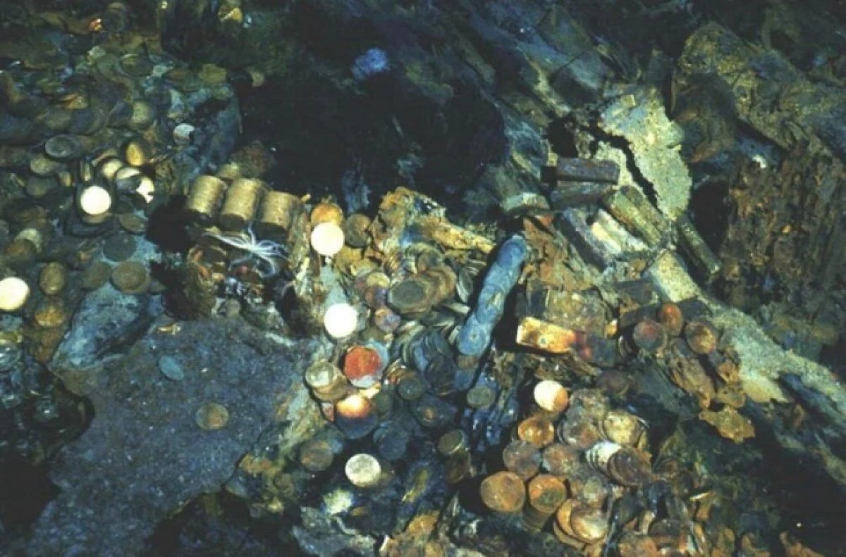Photos from the ship that sank with 21 tons of gold coins in the USA #9