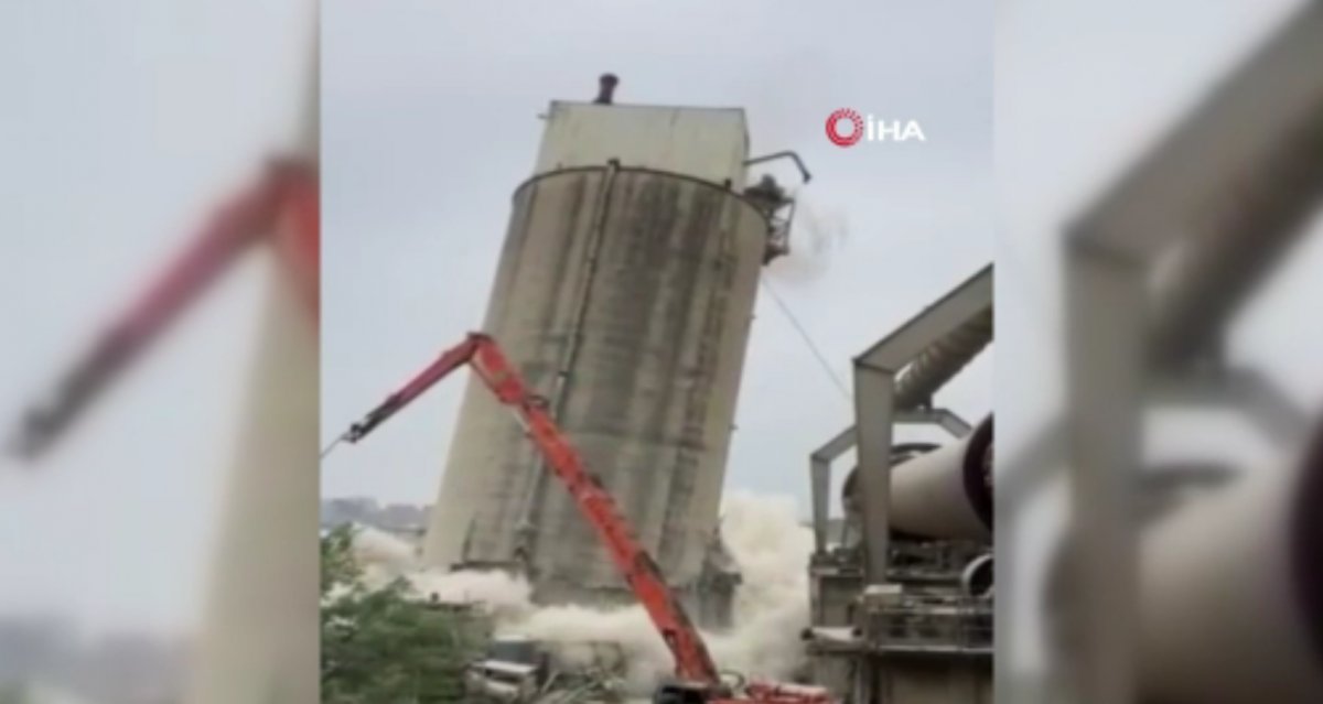 Cement tower collapsed in opposite direction in Taiwan #2