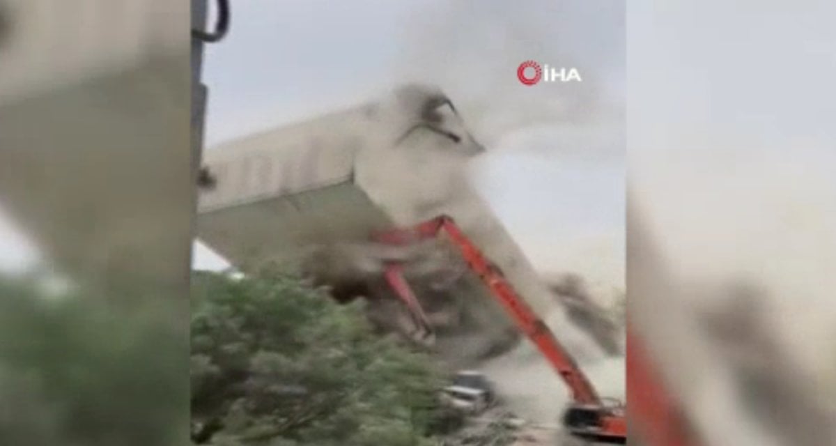 Cement tower collapsed in opposite direction in Taiwan #3