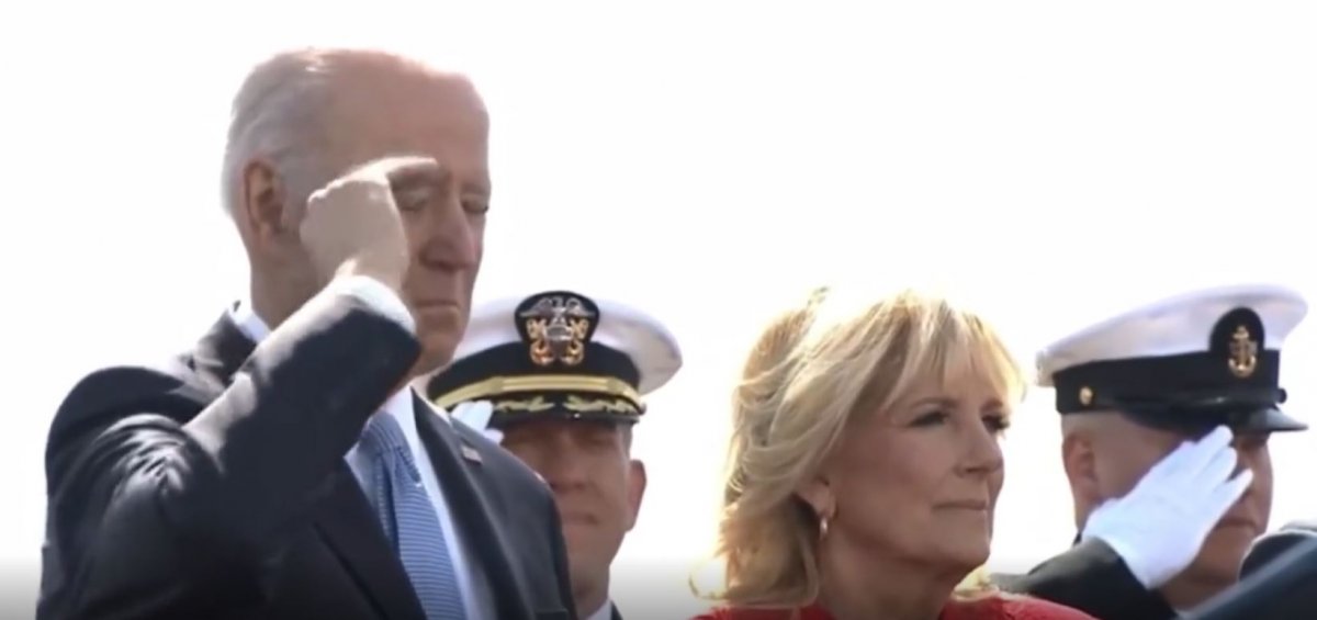 Joe Biden spotted sleeping standing up #2