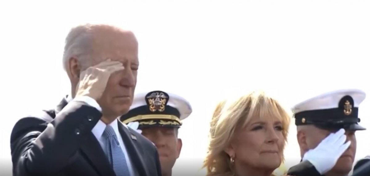 Joe Biden spotted sleeping standing up #1