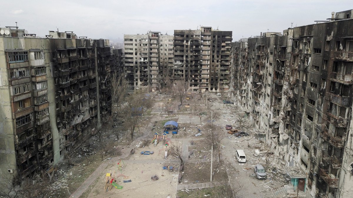 Aerial footage of the destruction in Mariupol, Russia's target #4