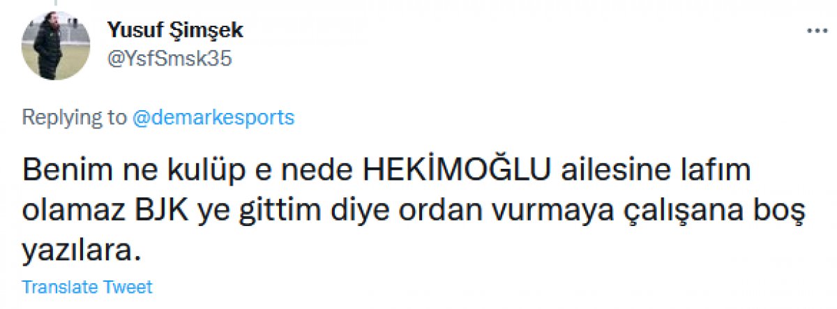 Yusuf Şimşek ten 1461 Trabzon a sosyal medyadan yanıt #3