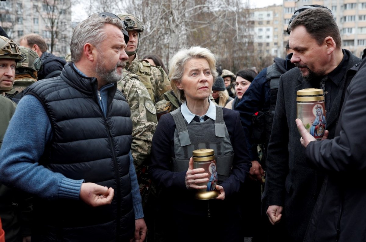 EU leaders Leyen and Borrell visited Bucha, Ukraine #3