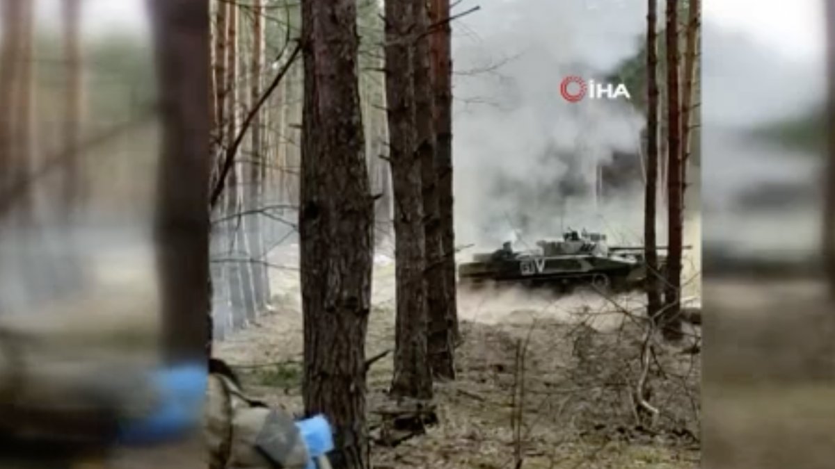 They shot down the tank with the non-surrendered Russian soldiers