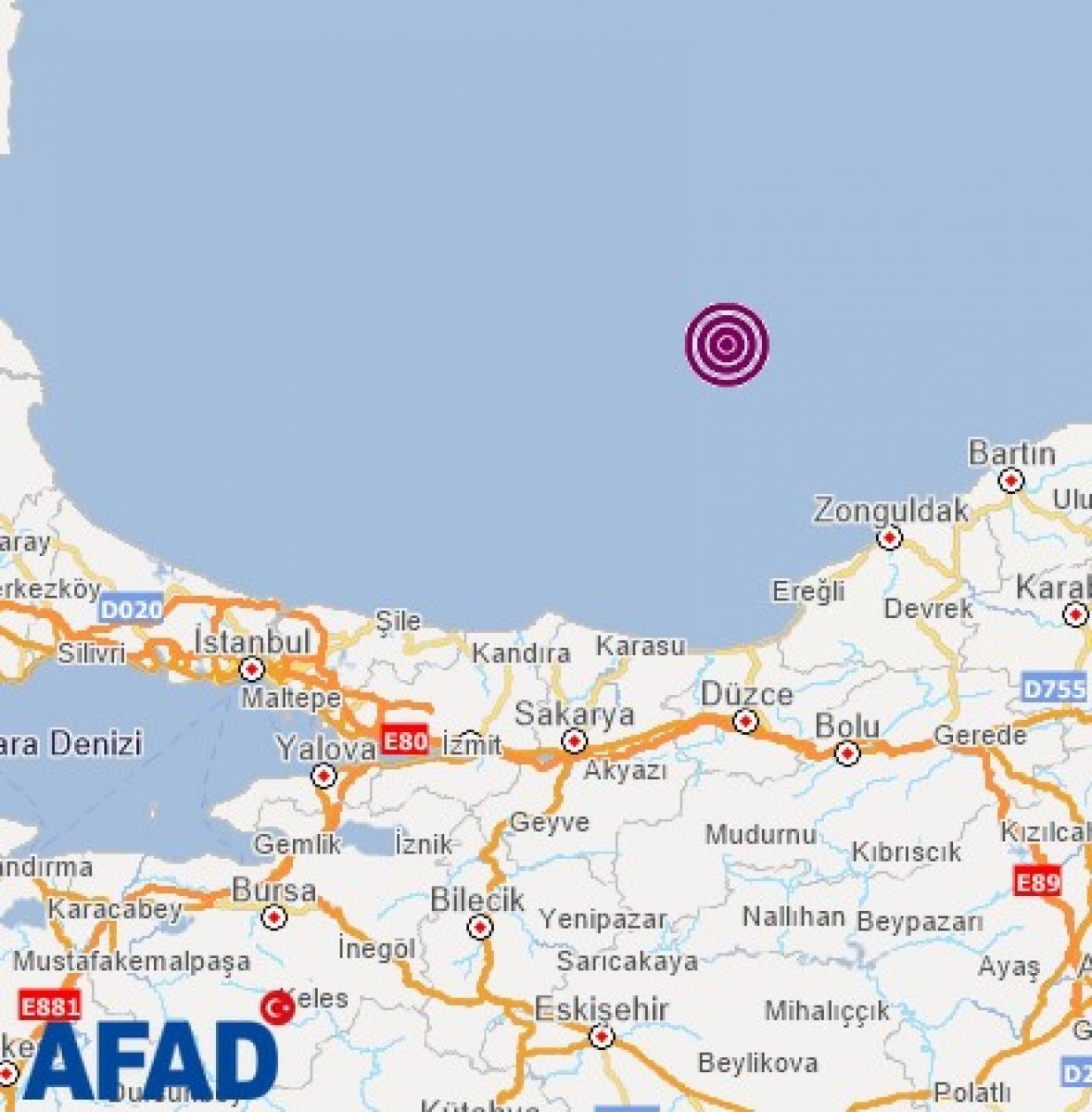Karadeniz de 4,4 şiddetinde deprem #5