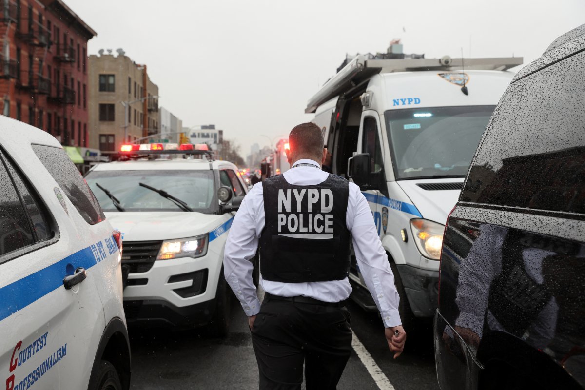 Gun attack on the New York subway in the USA #1