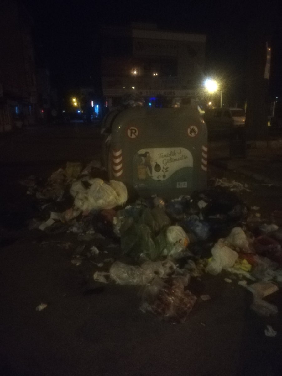 Belediye işçilerinin greve gittiği Çiğli de çöpler sokakları doldurdu #3
