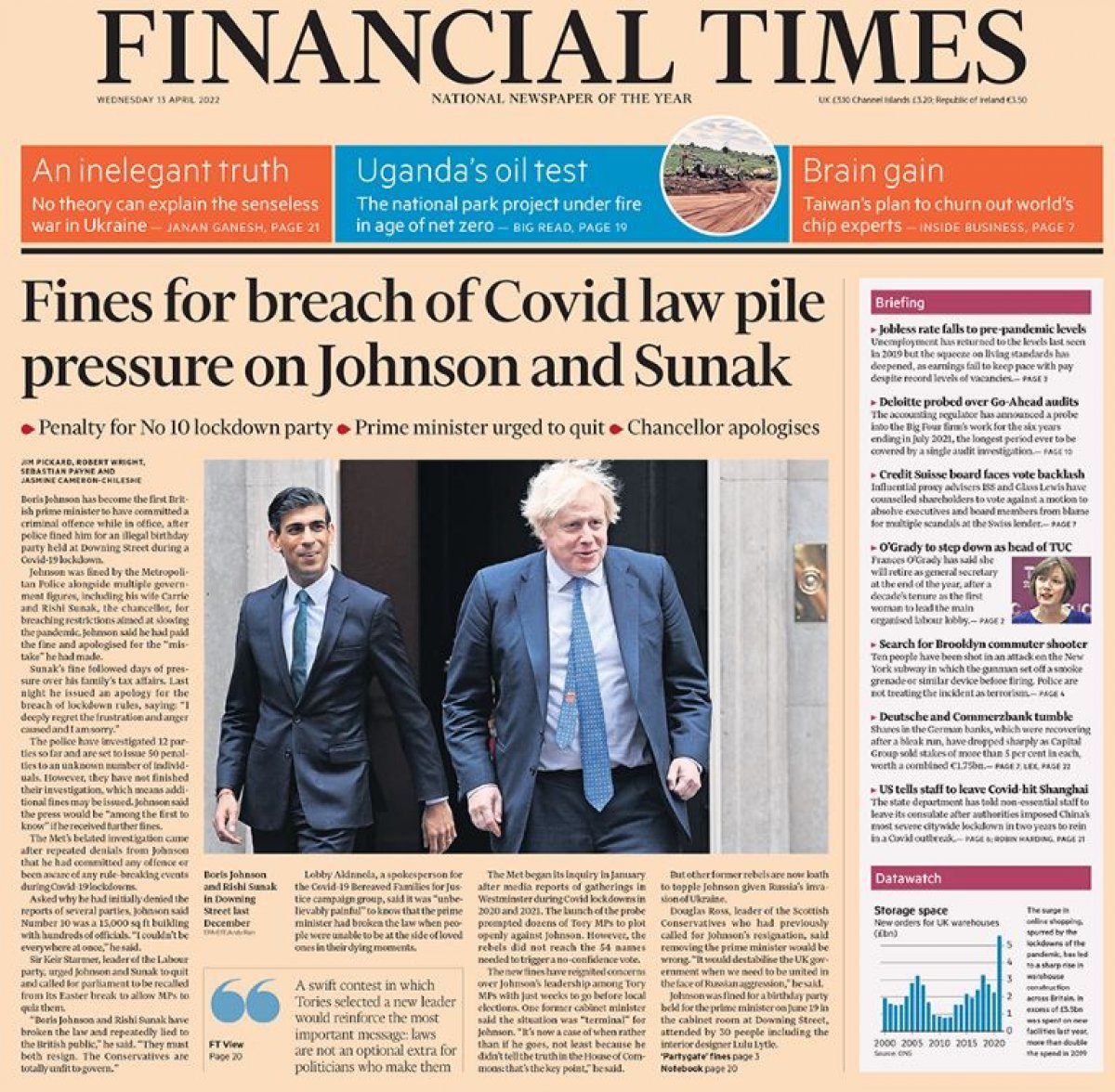 British press: Pinocchio Prime Minister Johnson #3