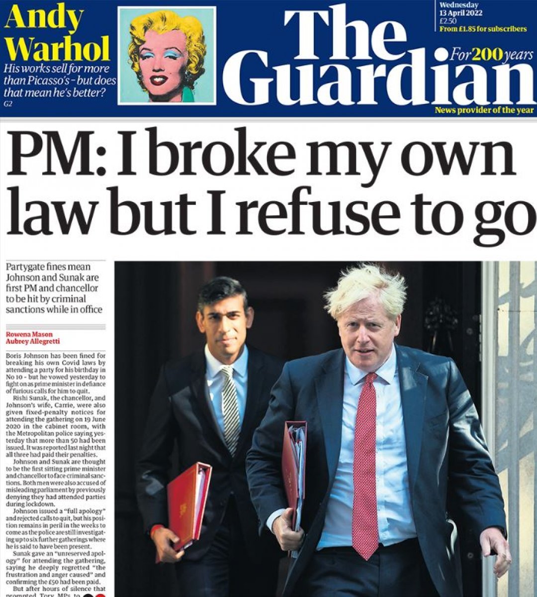 British press: Pinocchio Prime Minister Johnson #5