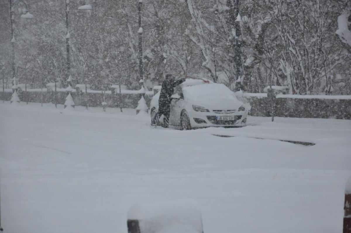 Kars ta kar yağışı etkili oldu #3