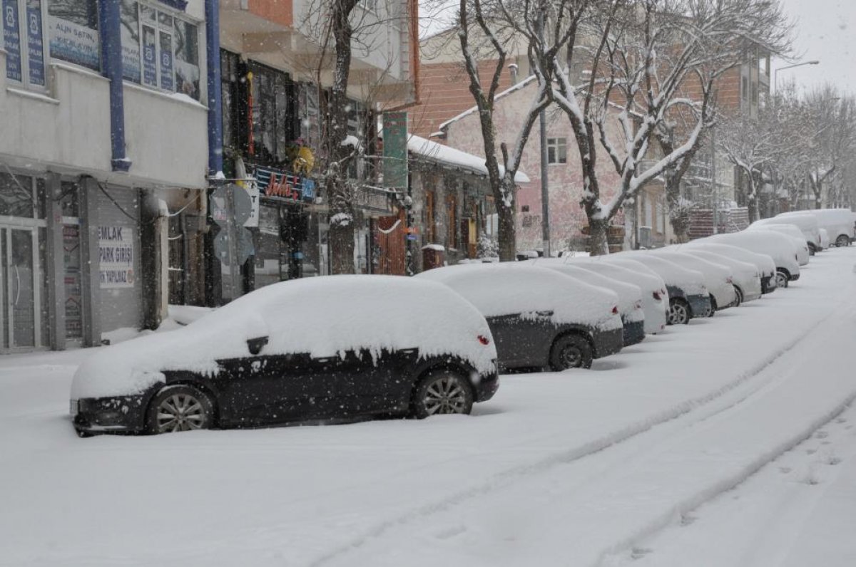 Kars ta kar yağışı etkili oldu #6