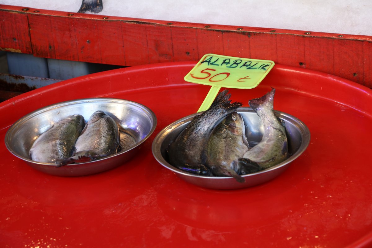 Rize de sezonun son balıkları tezgahlarda yerini aldı #4