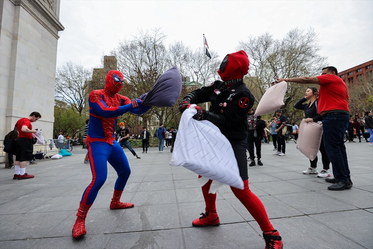 Pillow fight held in New York #3