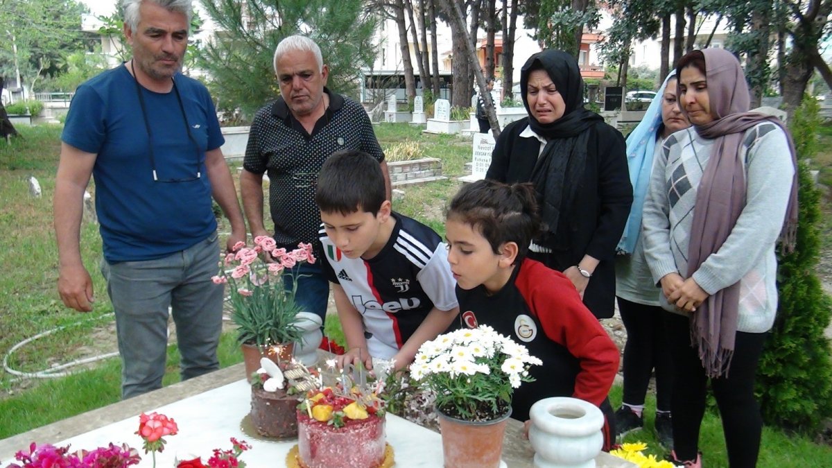 Mahra Melin Pınar’a mezarı başında doğum günü kutlaması #5