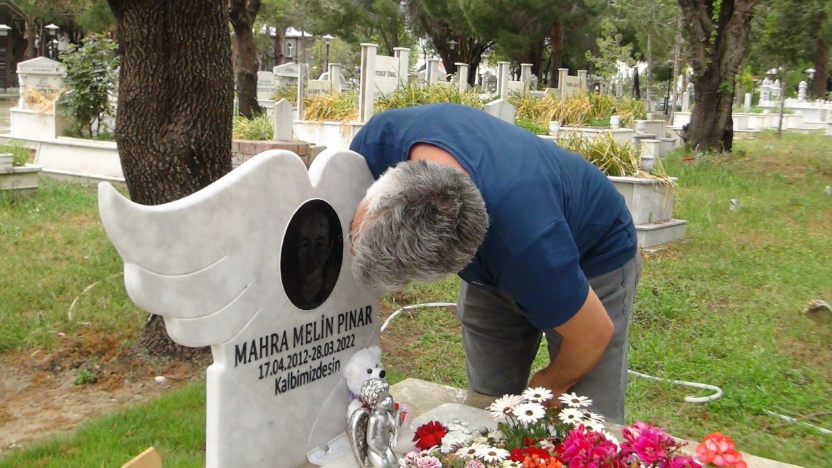 Mahra Melin Pınar’a mezarı başında doğum günü kutlaması #7