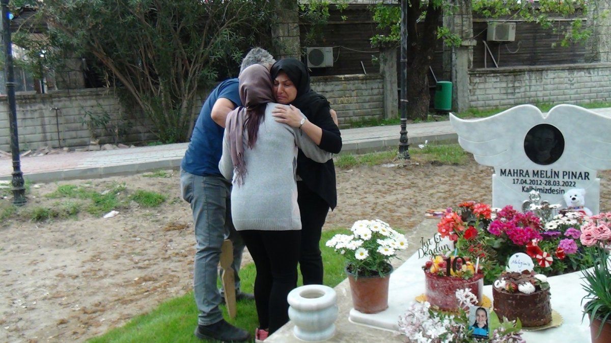 Mahra Melin Pınar’a mezarı başında doğum günü kutlaması #1