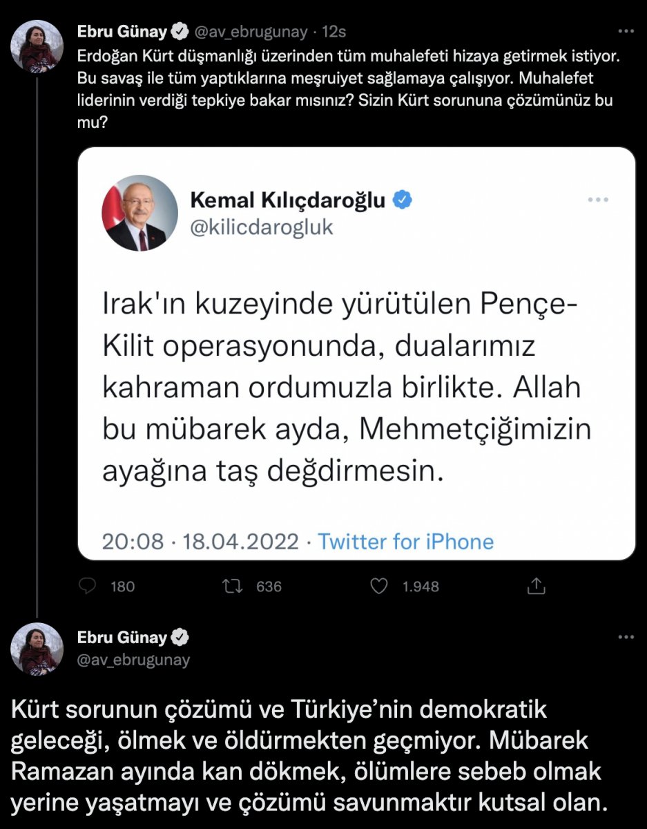HDP den Kemal Kılıçdaroğlu nun operasyona desteğine tepki #1
