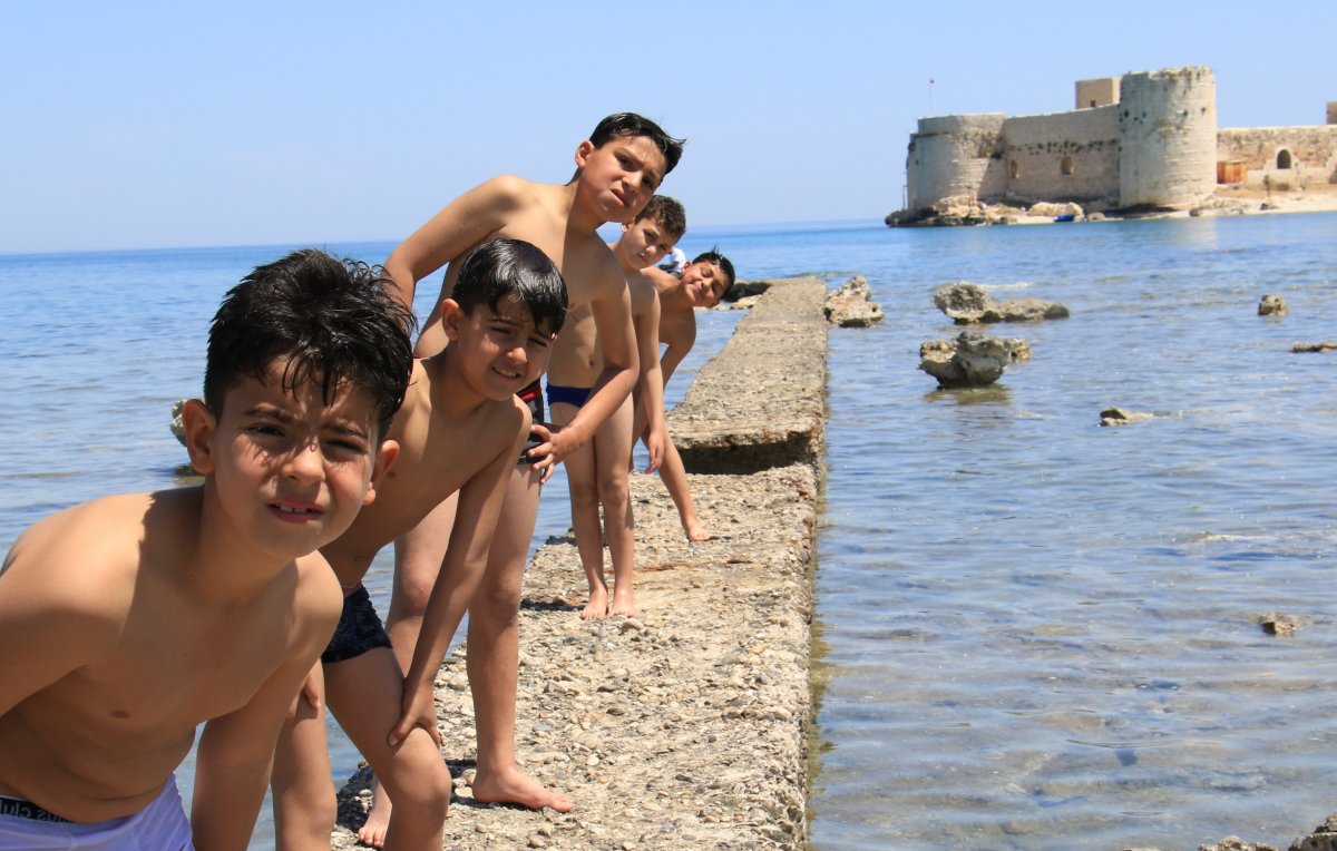 Mersin’de sıcağı gören denize koştu  #6