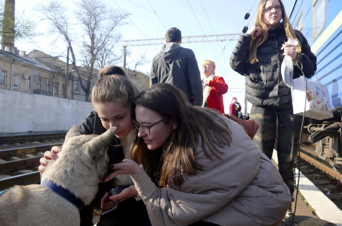 Ukrainian civilians evacuated from Odessa #1
