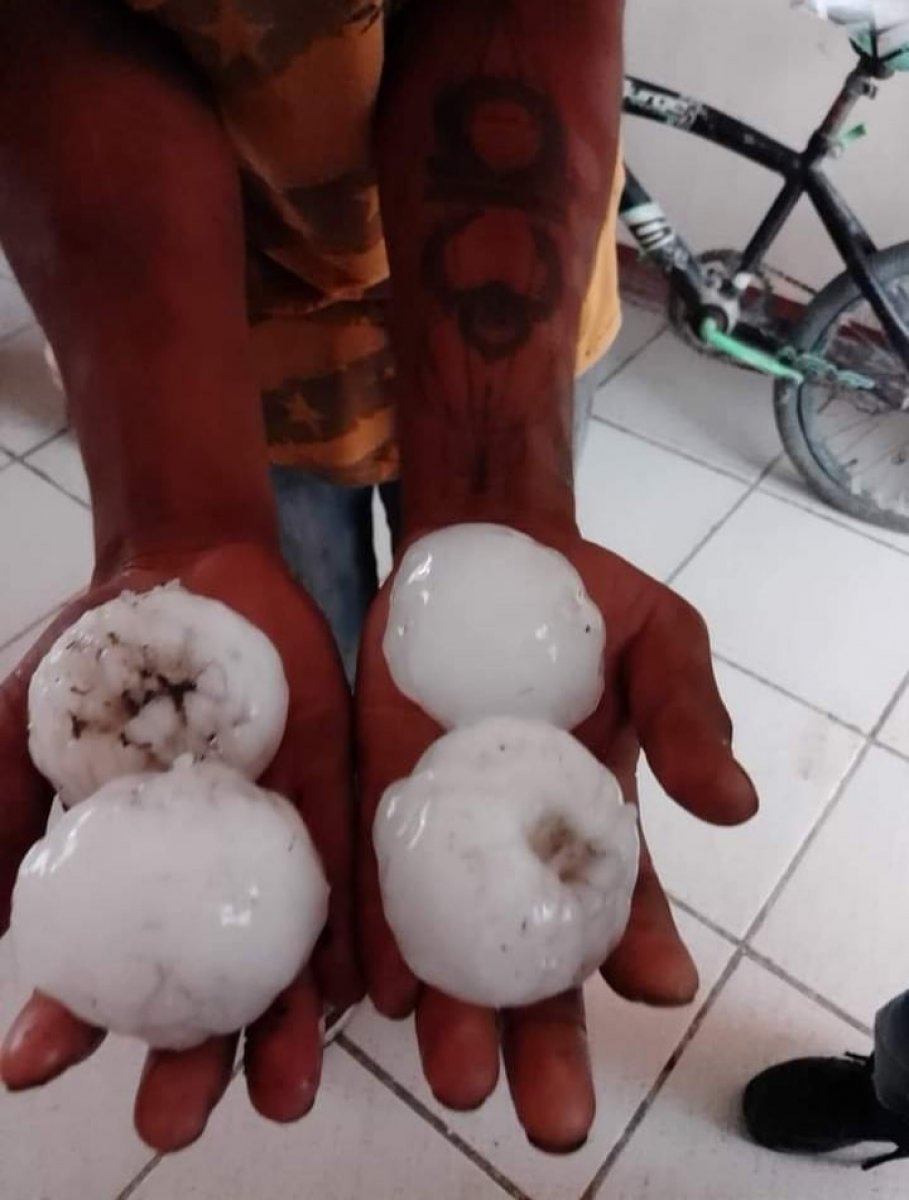 Palm-sized hail fell in Mexico #1