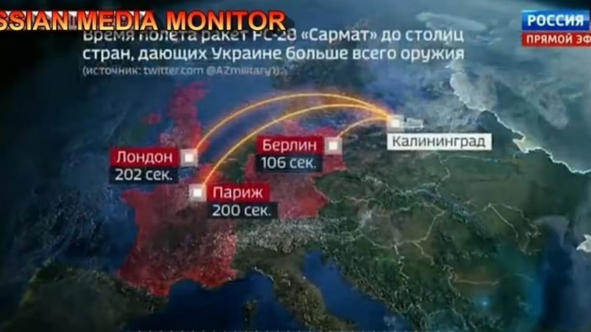 Nuclear weapons threat on Russian state television