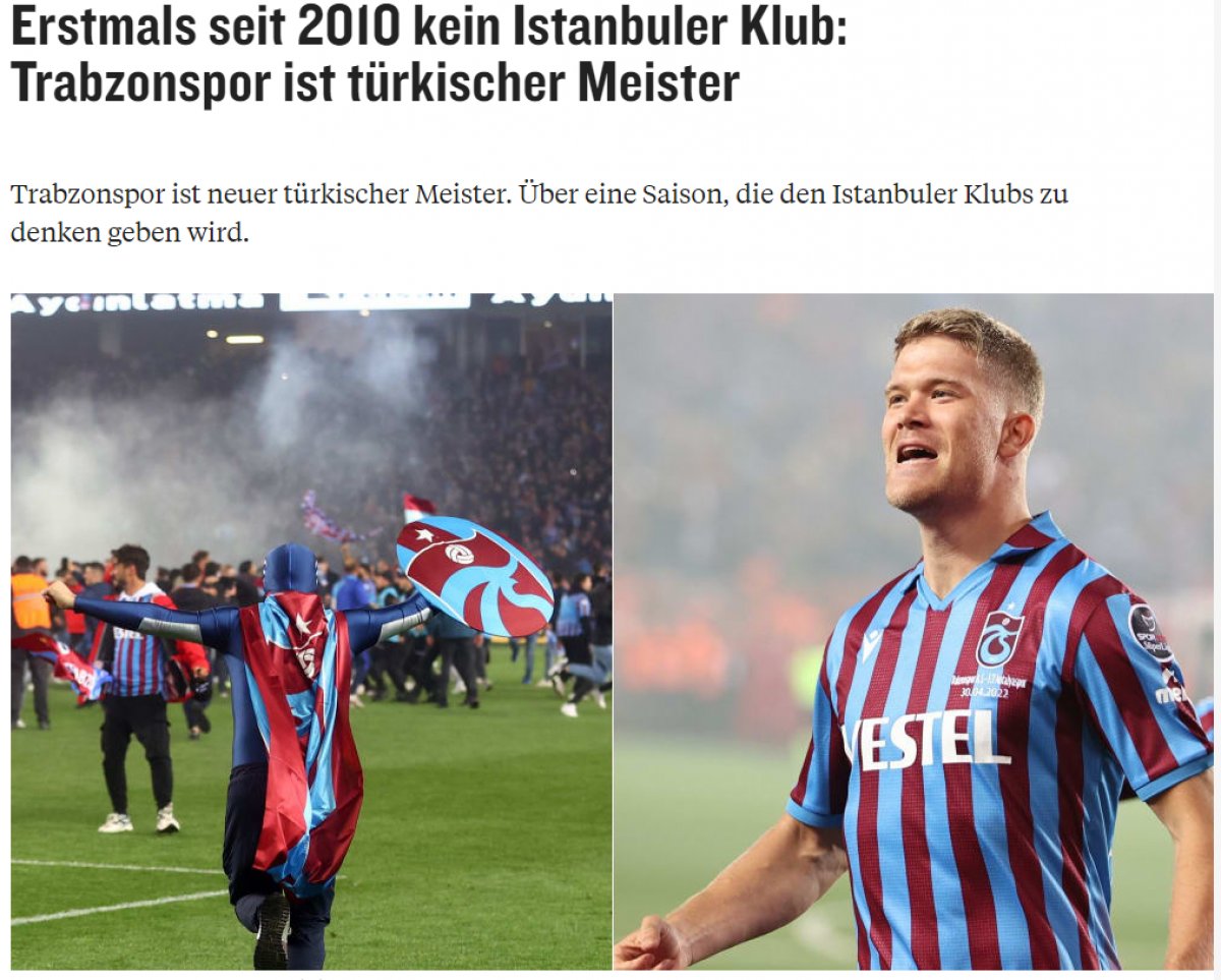Trabzonspor, Avrupa manşetlerinde #1