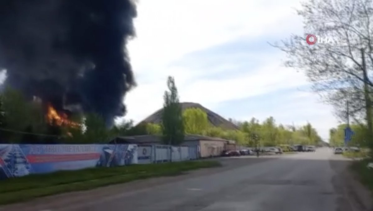 Oil tank hit in Donetsk, Ukraine #2