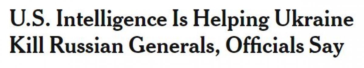 NY Times: US helps kill Russian generals #1