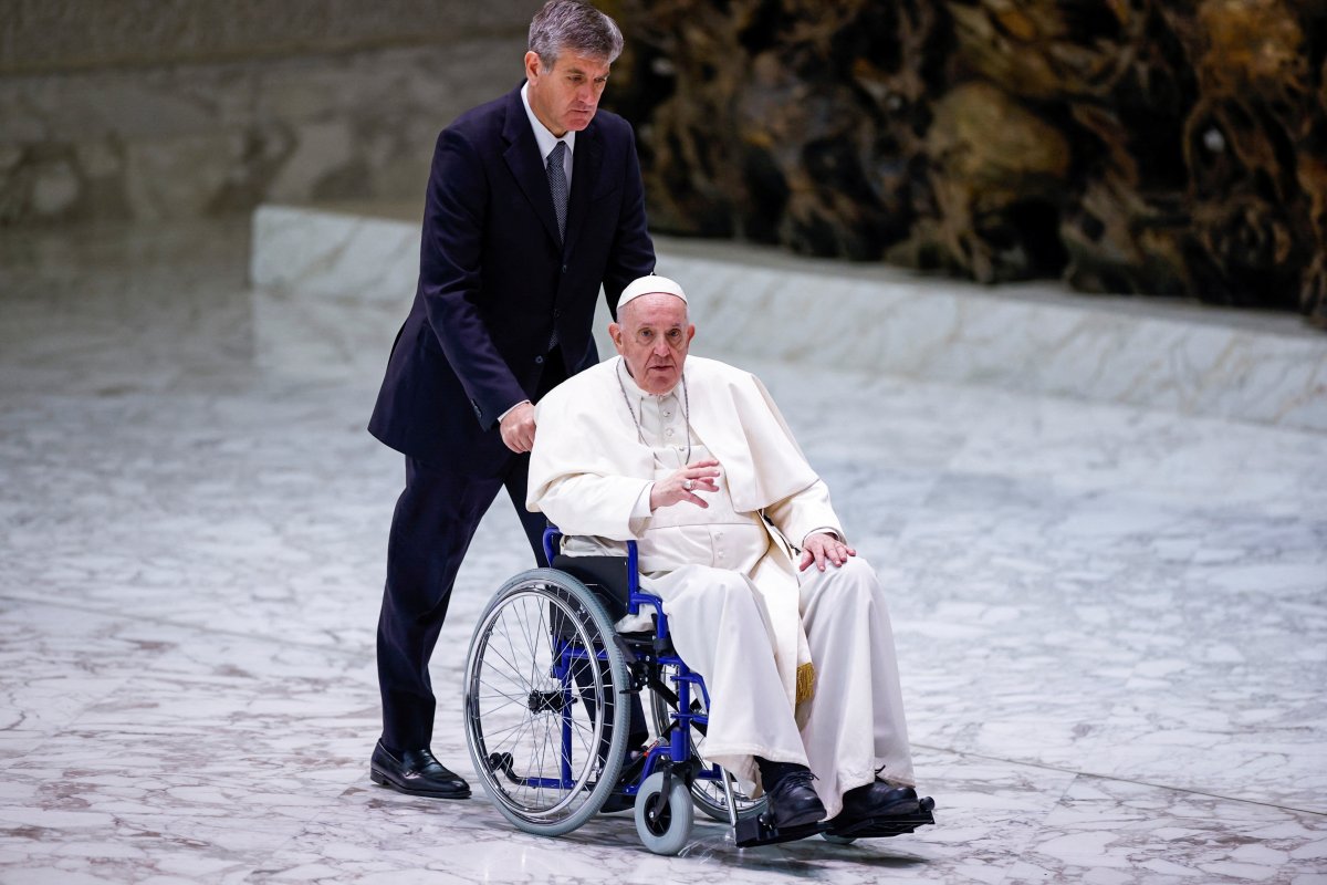 Pope Francis spotted in wheelchair #1
