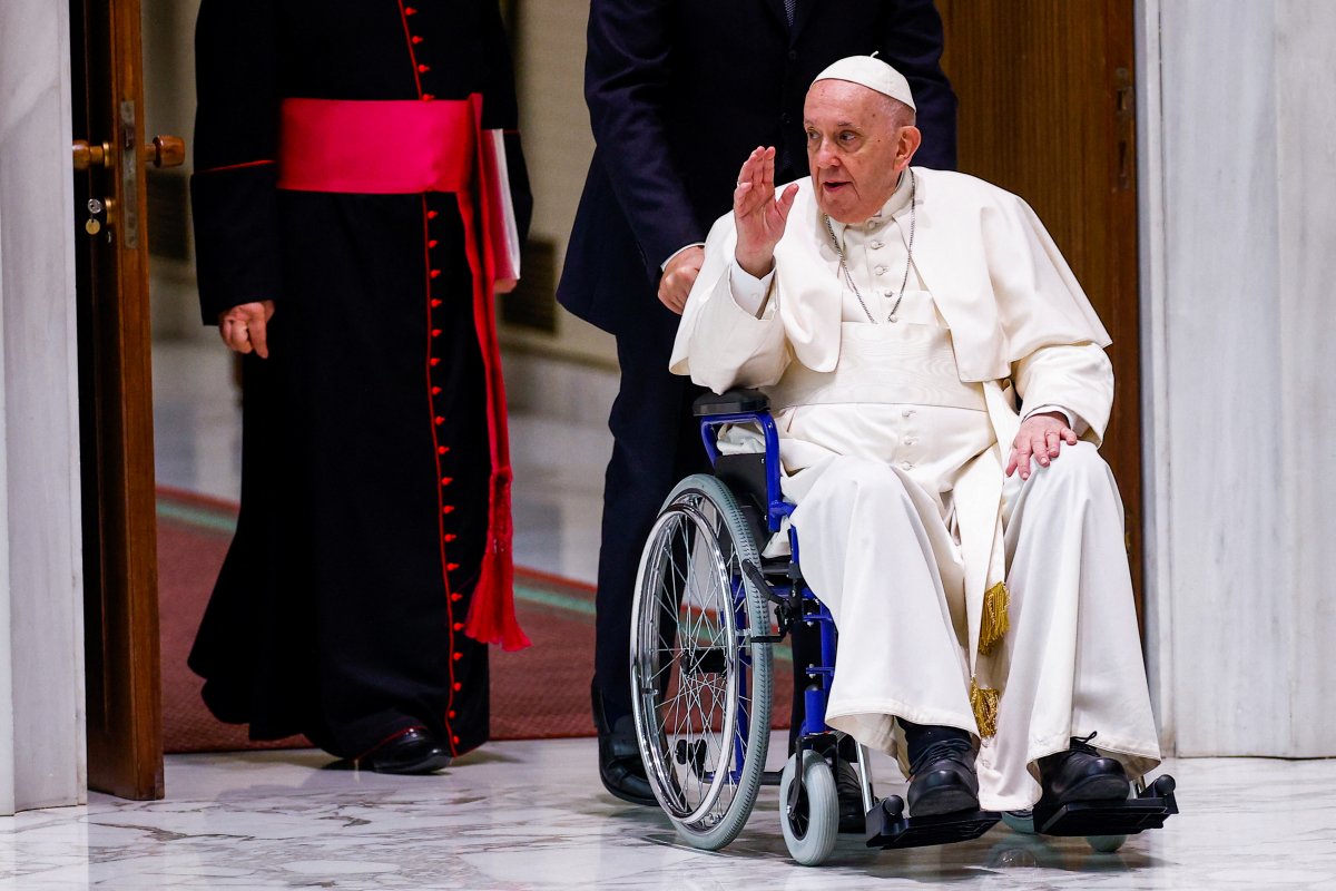 Pope Francis spotted in a wheelchair #2