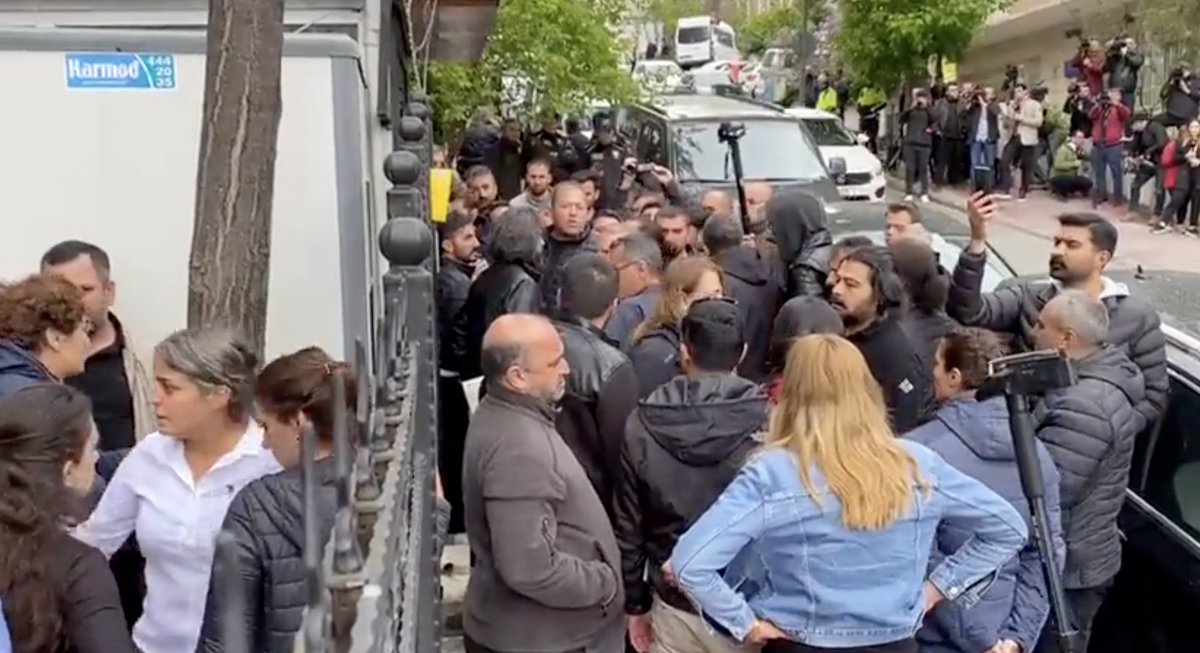 Ankara da HDP li vekil ile şehit çocuğu polis arasında gerginlik #3