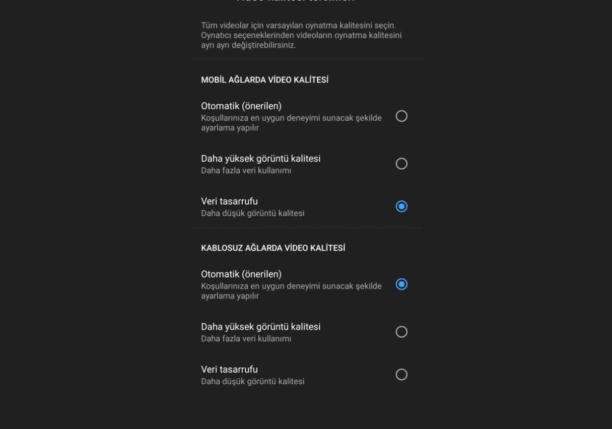 YouTube videoları ne kadar mobil veri harcar