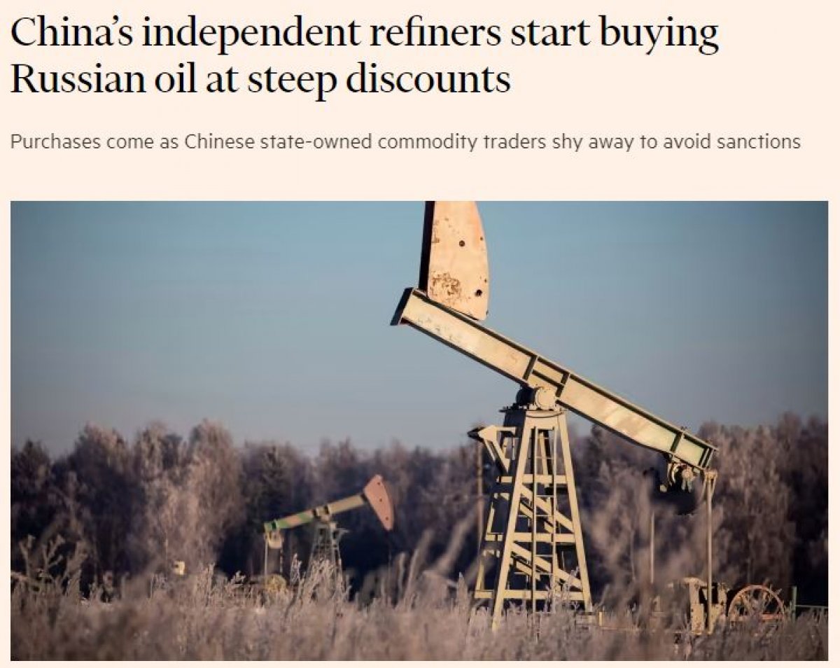 Çin, Rus petrolünü büyük indirimlerle satın alıyor