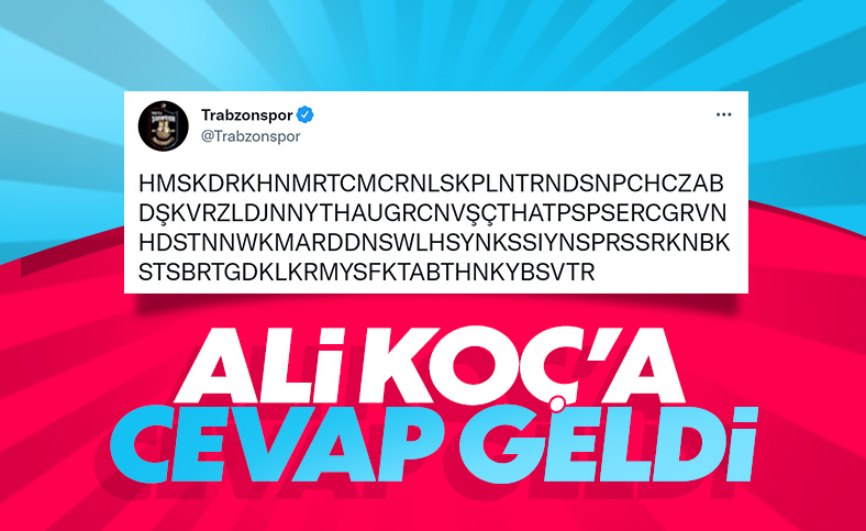 Trabzonspor'dan Fenerbahçe'ye şifreli cevap