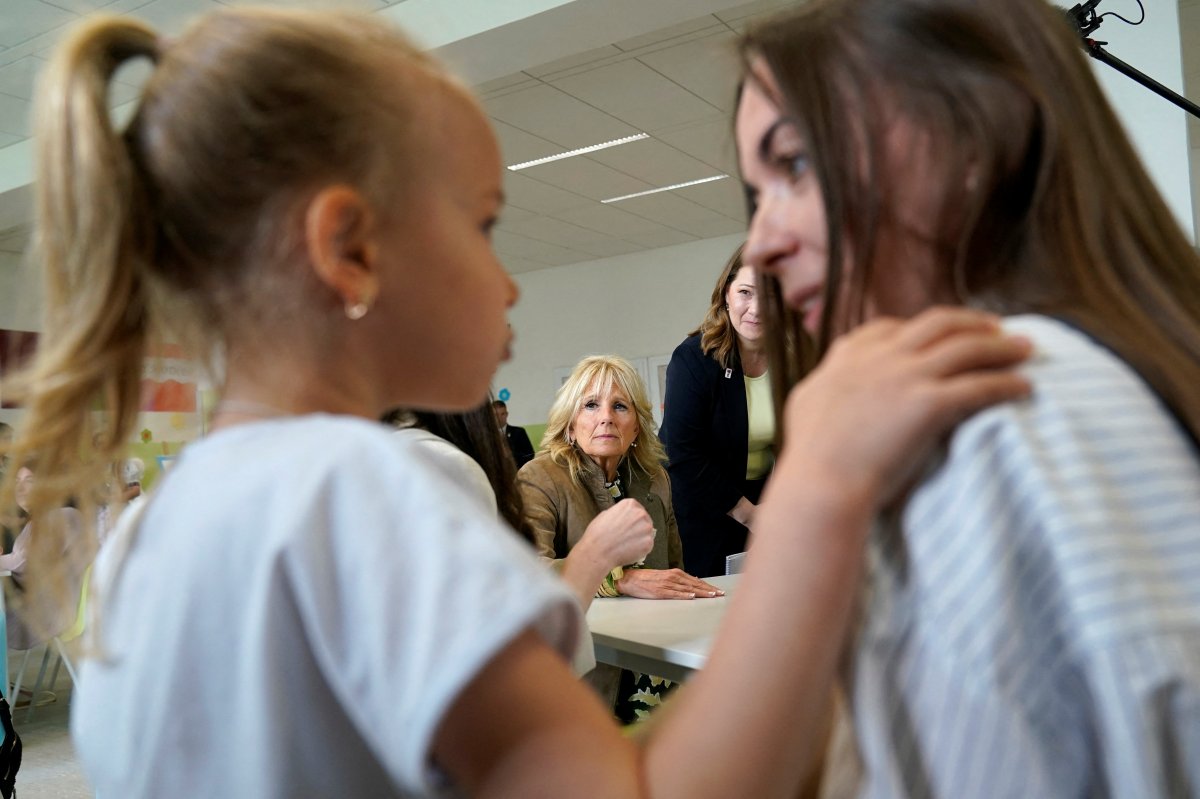 Jill Biden meets Ukrainian mothers and their children #7