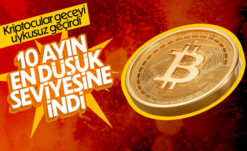 Bitcoin 10 ayın en düşük seviyesine geriledi