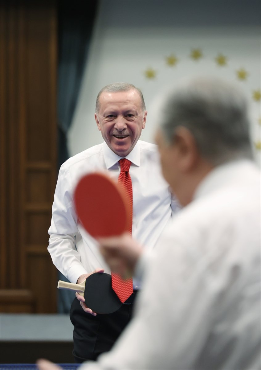 Cumhurbaşkanı Erdoğan, Tokayev ile masa tenisi oynadı #6
