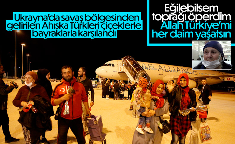 Ukrayna'dan tahliye edilen 180 Ahıska Türkü Elazığ’a getirildi