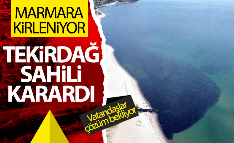 Tekirdağ'da rengi kararan Kınıklı Deresi, Marmara'yı kirletiyor