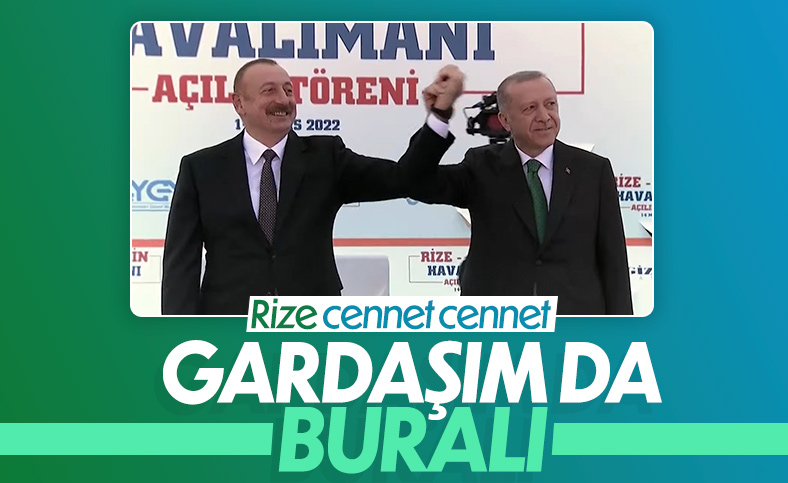 İlham Aliyev, Rize-Artvin Havalimanı'nın açılışında konuştu