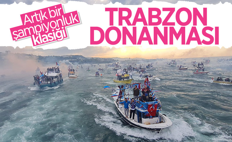 Trabzonspor taraftarı kutlamalara denizden başladı