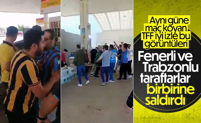 Fenerbahçeli ve Trabzonsporlu taraftarlar birbirlerine saldırdı