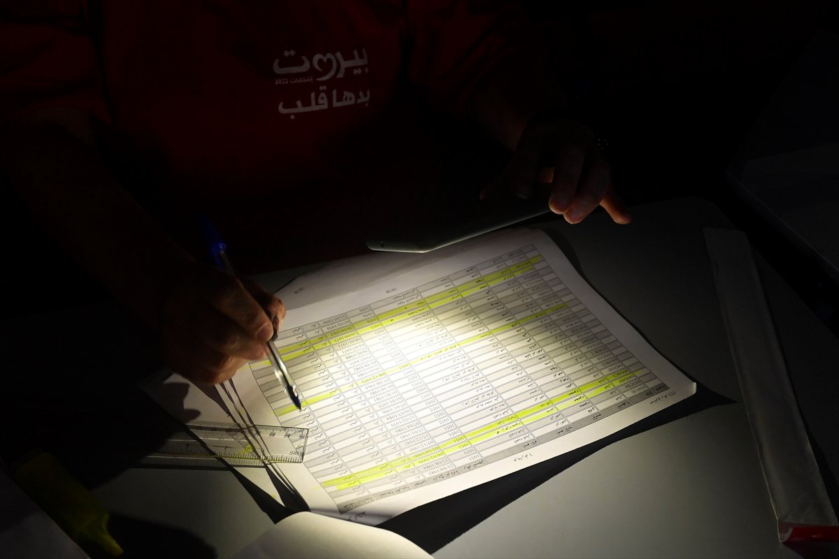 Lübnan daki genel seçimlerde oy sayımı, elektrik kesintisi altında yapılıyor #3