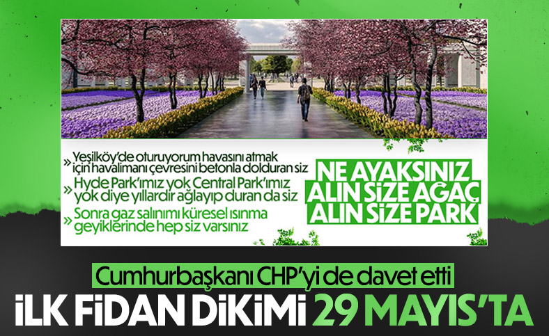 İstanbul'un yeni millet bahçesinde ilk fidan 29 Mayıs'ta dikilecek