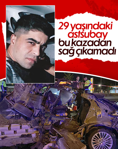 Bursa'da astsubayın hayatını kaybettiği kaza