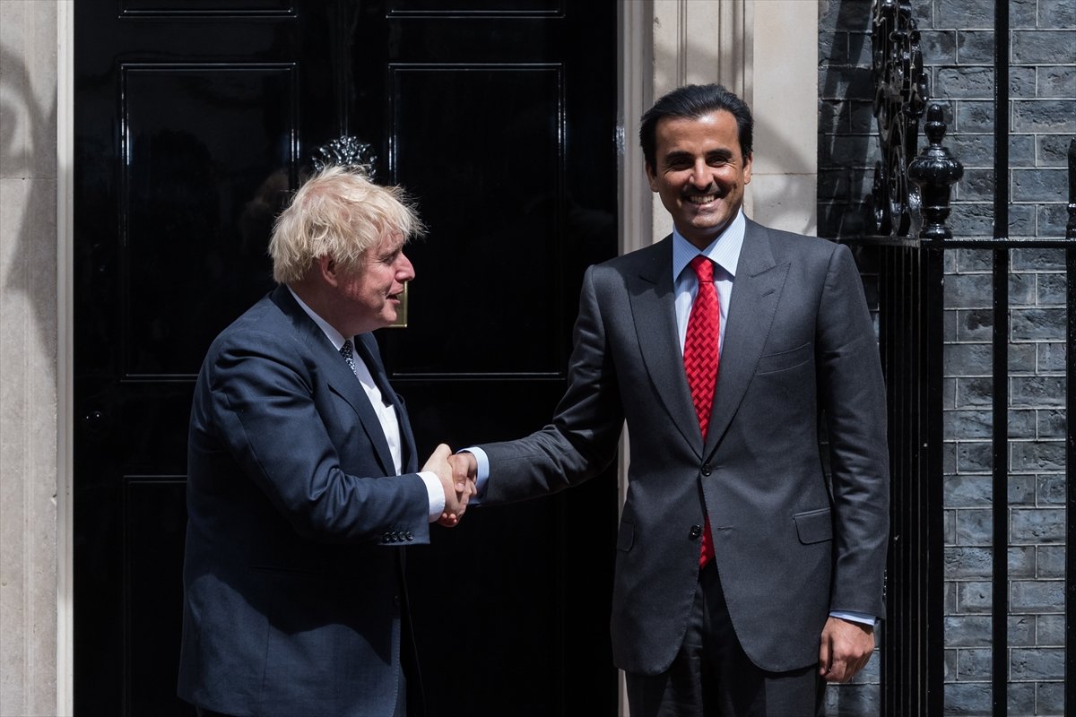 Emir of Qatar Sheikh Tamim Al Thani hosted by Boris Johnson #5