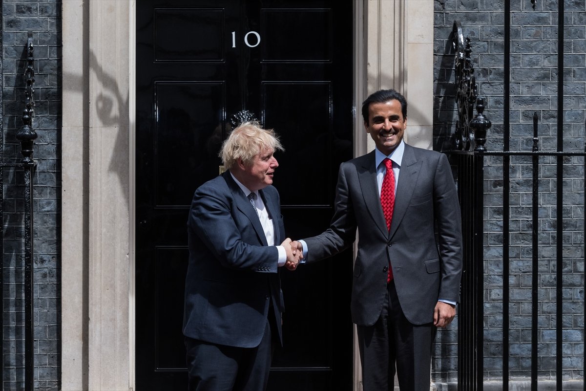 Emir of Qatar Sheikh Tamim Al Thani hosted by Boris Johnson #4