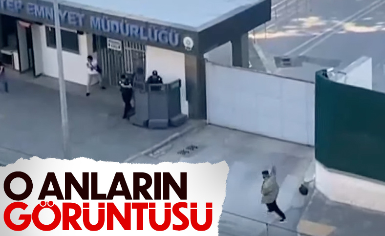 Gaziantep'te emniyete saldırmak isteyen teröristin vurulma anı 