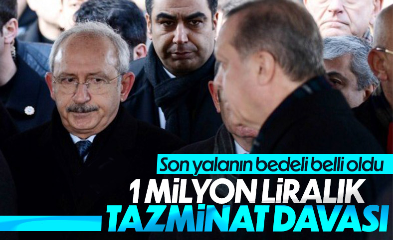 Cumhurbaşkanı Erdoğan, Kılıçdaroğlu'na 1 milyonluk tazminat davası açtı